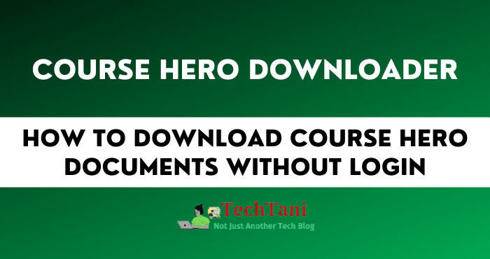 Course Hero Downloader [Free Download Files Without Login]