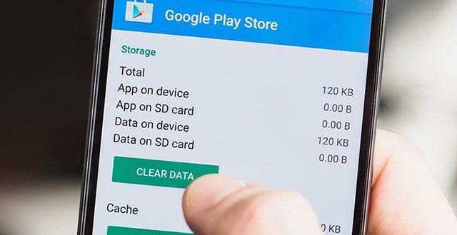 Clear Google Play Data and Cache