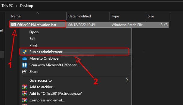 How to Activate Office 2019 Using Batch Files 2