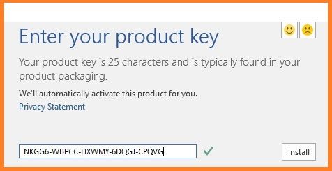 What is the Microsoft Office 2016 Product Key