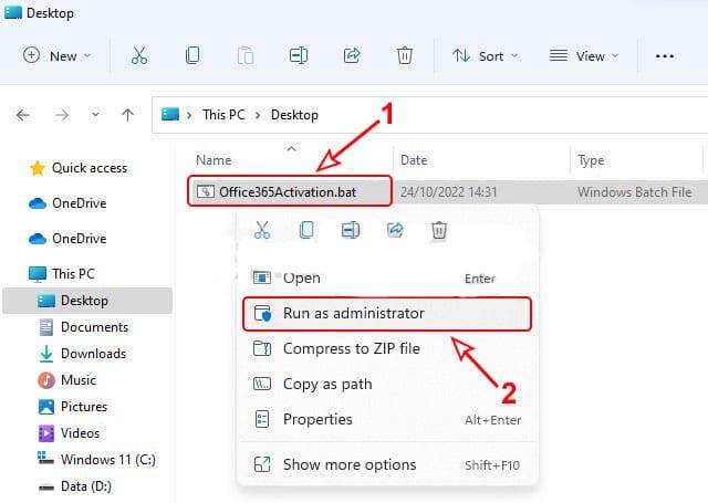 How to Activate Office 365 Using Batch Files 2