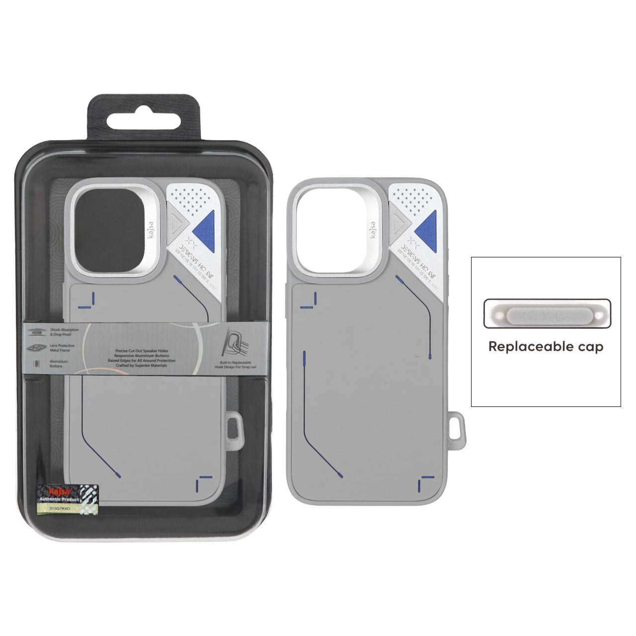 قاب اورجینال لاکچری Kajsa دور لنز متال Apple iPhone 16