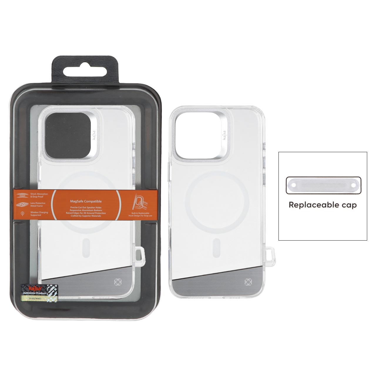 قاب اورجینال Kajsa Trans Shield شفاف MagSafe مدل Apple iPhone 16