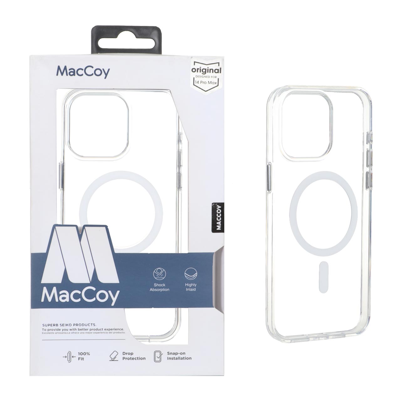 قاب اورجینال MacCoy شفاف Magsafe مدل Apple iPhone 15 Pro Max - پک دار