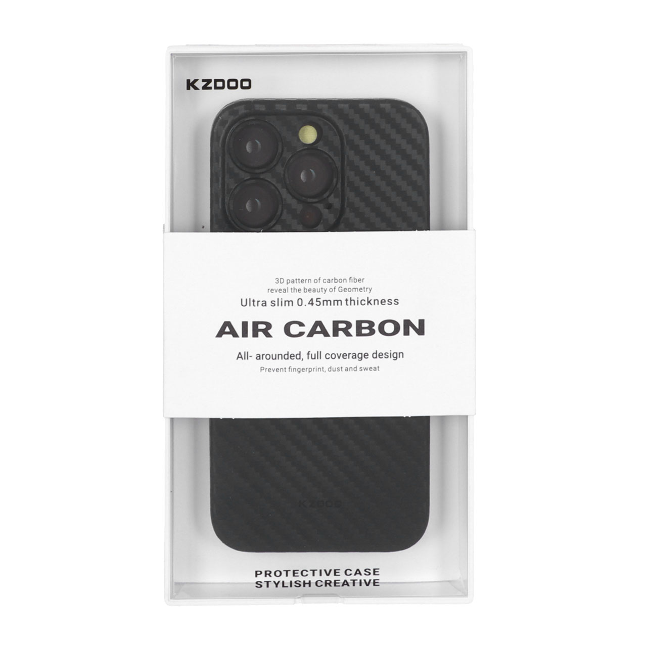 قاب محافظ لنزدار Apple iPhone 15 - Original KZDoo Air Carbon - مشکی (