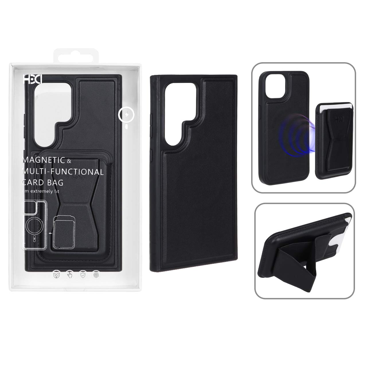 قاب اورجینال Magsafe استندشو Samsung Galaxy S24 Ultra - مشکی (پک دار)