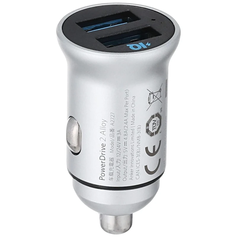 شارژر فندکی انکر مدل A2727 Powerdrive2 Alloy