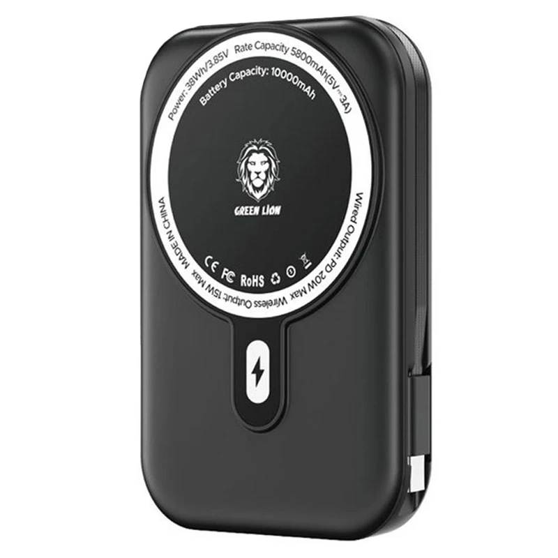 پاوربانک گرین لاین مدل Monaco MagSafe 22.5w ظرفیت 10000 میلی آمپر ساعت