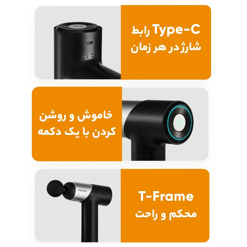 ماساژور شارژی Philips Massage Gun PPM7323