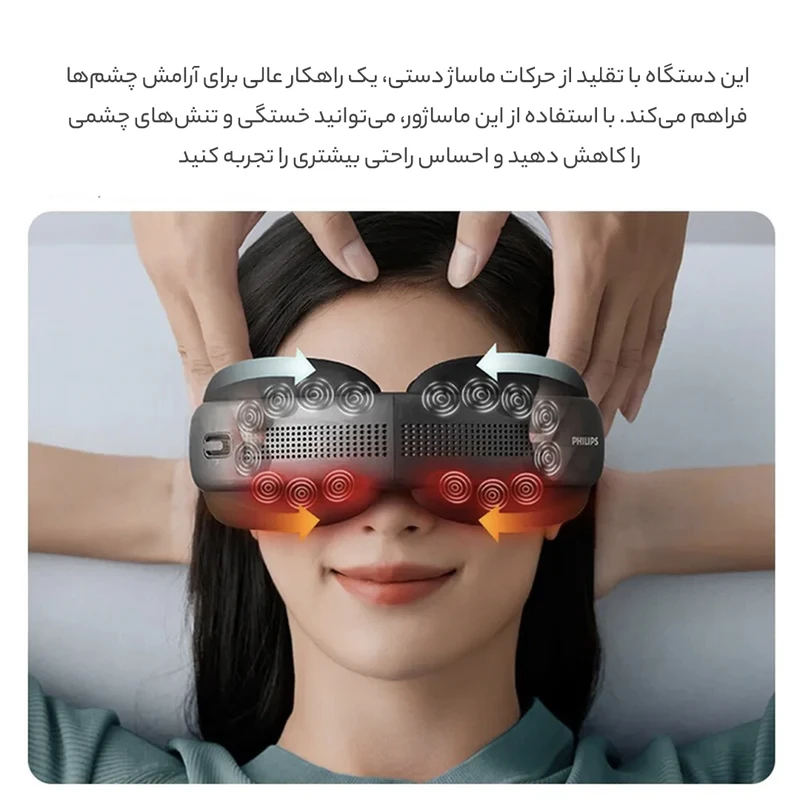 ماساژور چشم Philips PPM2522 Eye Mask Massager Gray اورجینال